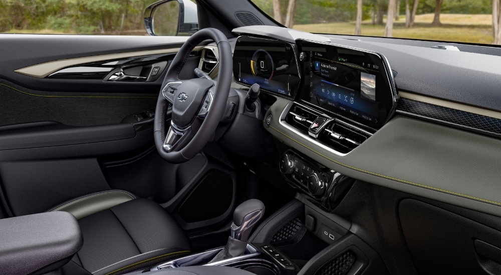 The interior of a 2025 Chevy Trailblazer.