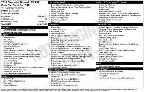 2024 Chevrolet Silverado EV RST