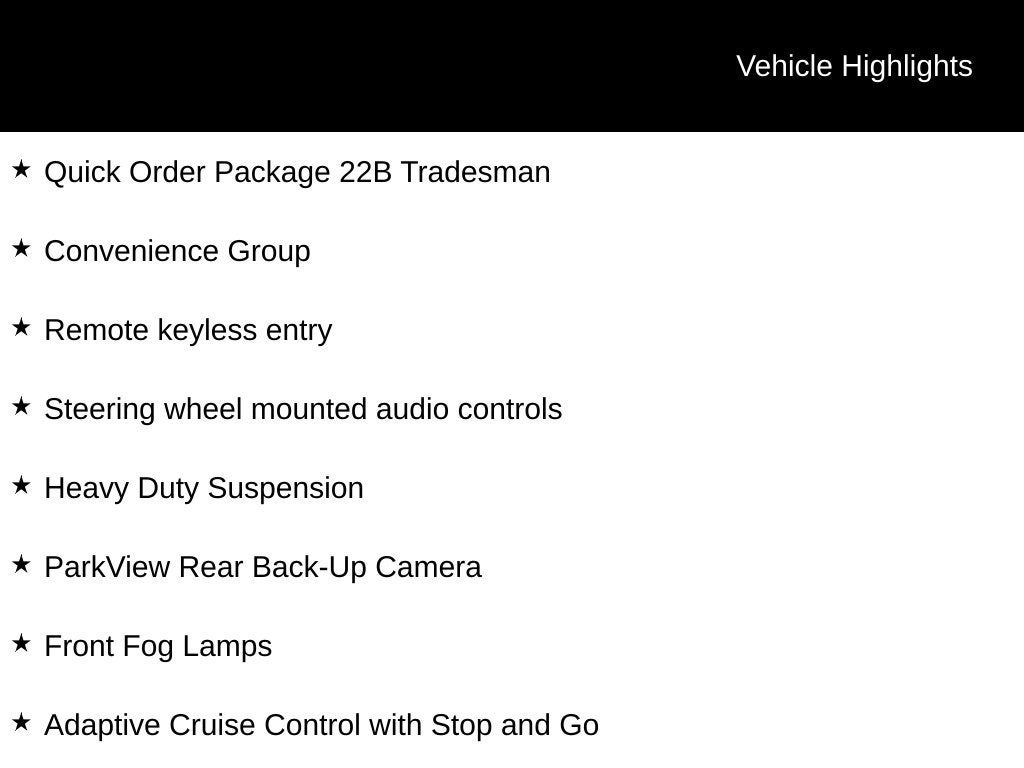 2026 RAM ProMaster Cargo Van Tradesman